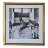 original vintage silver print "wolves"