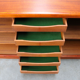 Dyrlund Denmark 1950s drum teak credence