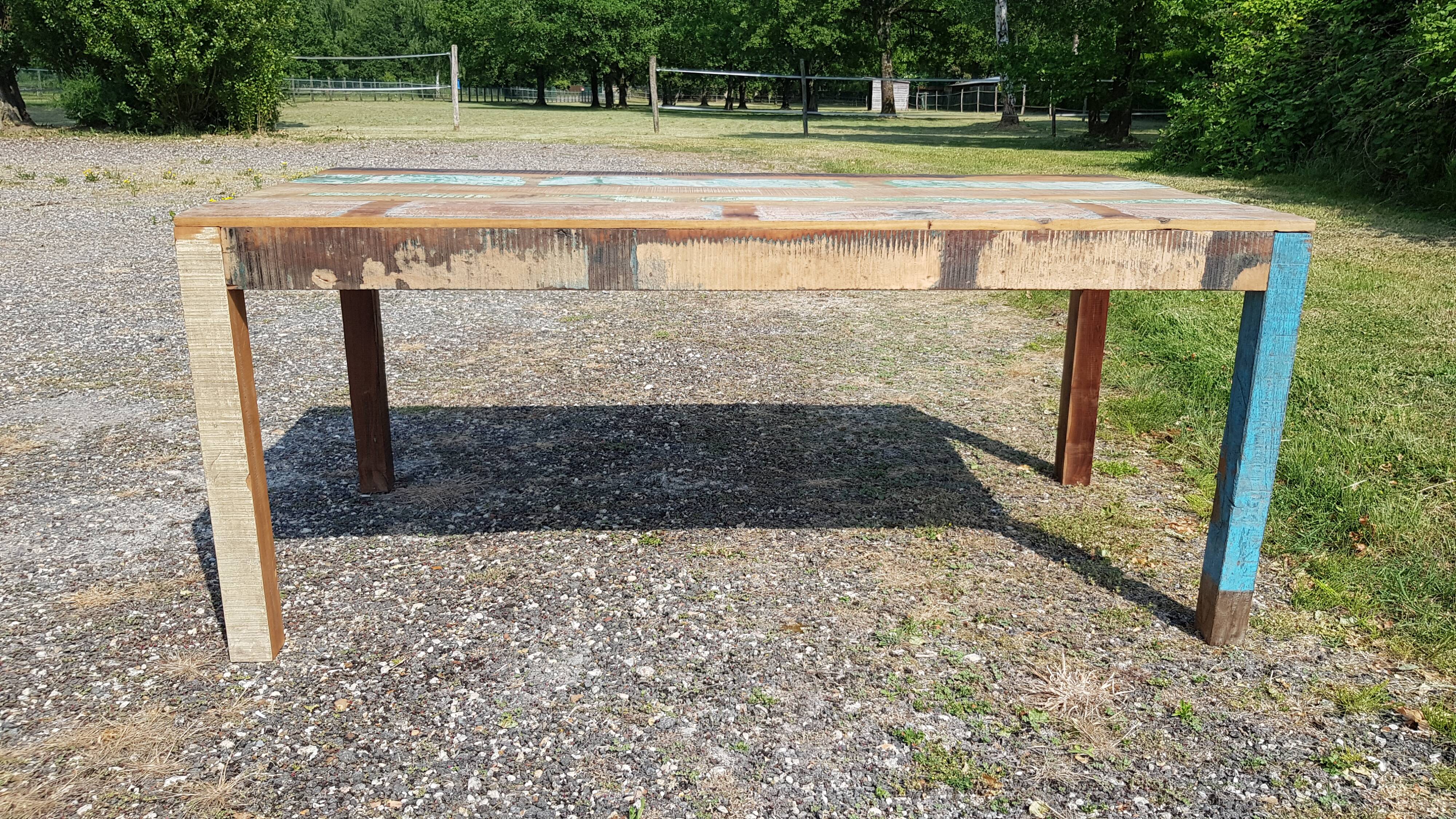 Teak table with 6 chairs