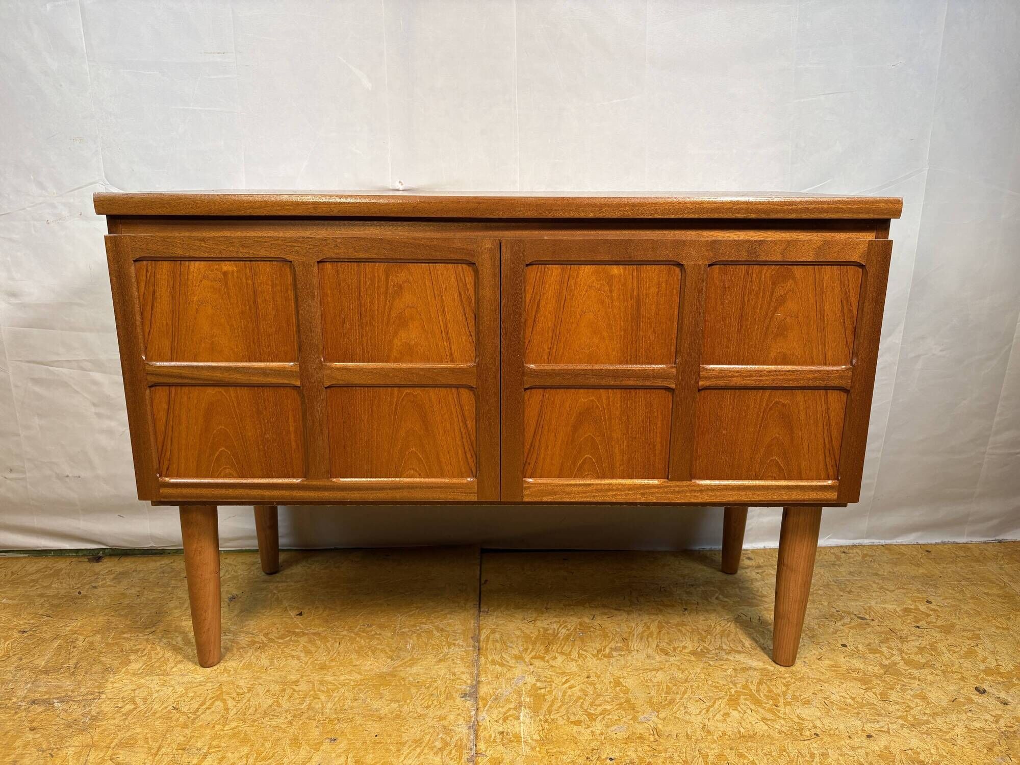 Mid-Century Retro Vintage Teak Sideboard by Nathan 1960s  Square Design • T