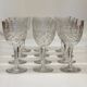 Set of 12 cut crystal stemmed glasses from the Nancy crystal factory, art deco