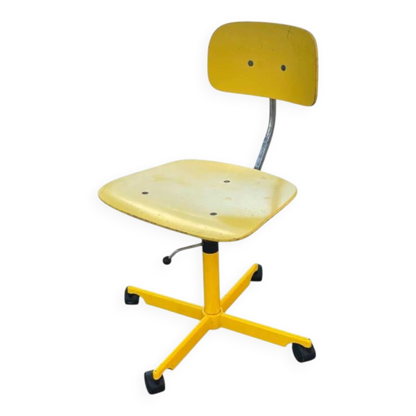 Chaise de bureau KEVI originale - Jørgen Rasmussen - Danemark, années 1960 - finition jaune rare