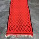 Moroccan carpet boujad red - 152 x 355 cm