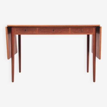 Scandinavian teak desk with 2 flaps