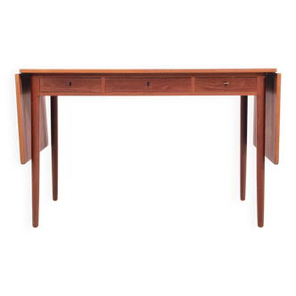 Scandinavian teak desk with 2 flaps