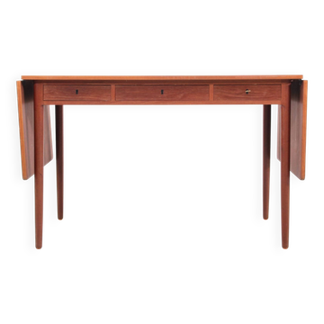 Scandinavian teak desk with 2 flaps
