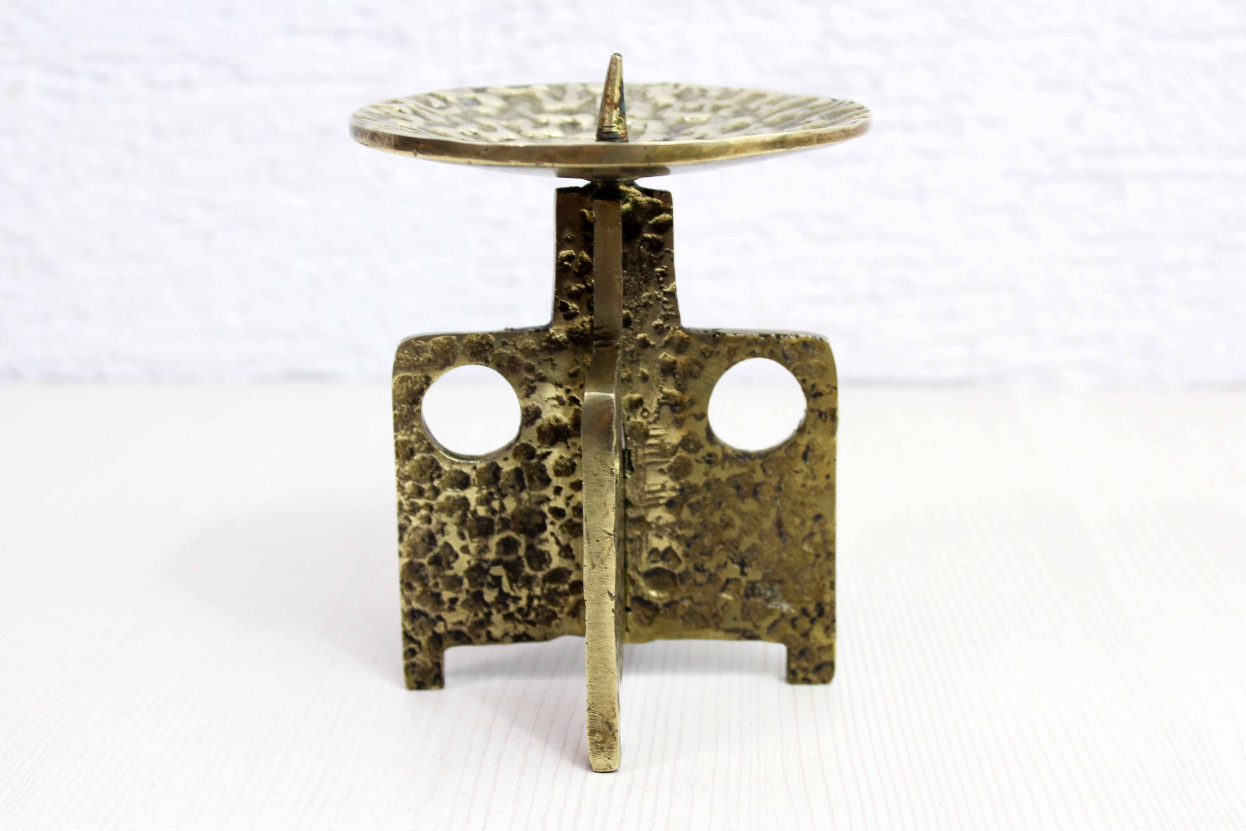 Brutalist candle holder 60s