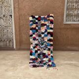 Tapis Berbère Boucherouite coloré - 63 x 162 cm