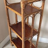 VINTAGE RATTAN BOOKSHELF