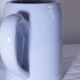 Set of 2 stoneware tankards / mugs 50cl light blue