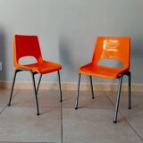 Pair of 70s kindergarten chairs