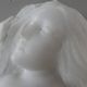 Sculpture face of woman in marble block 13 x 12 x 8 cm