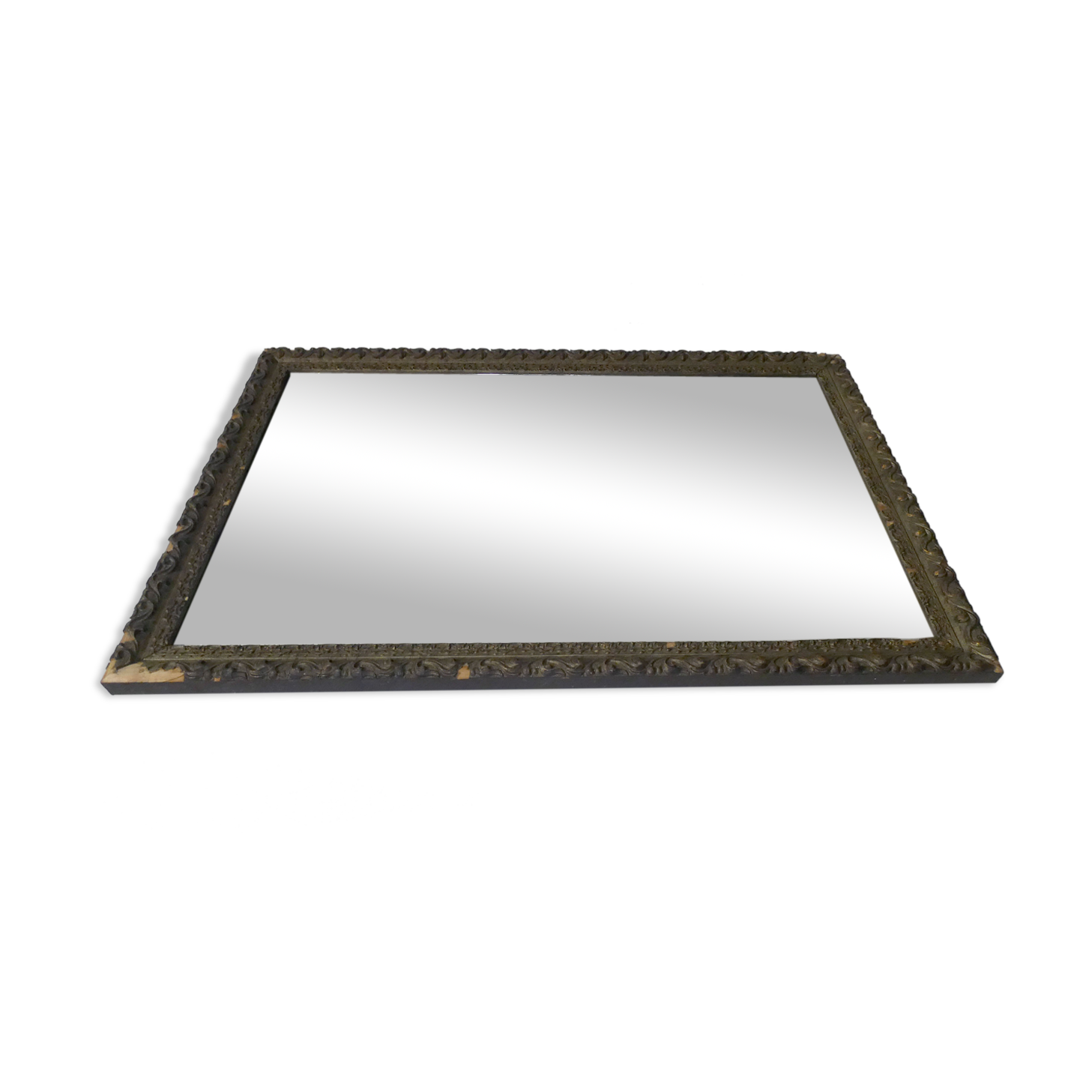 Old mirror wood and platre