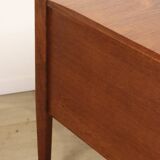 Vintage desk by Wilhelm Renz in double-sided teak, 1960s