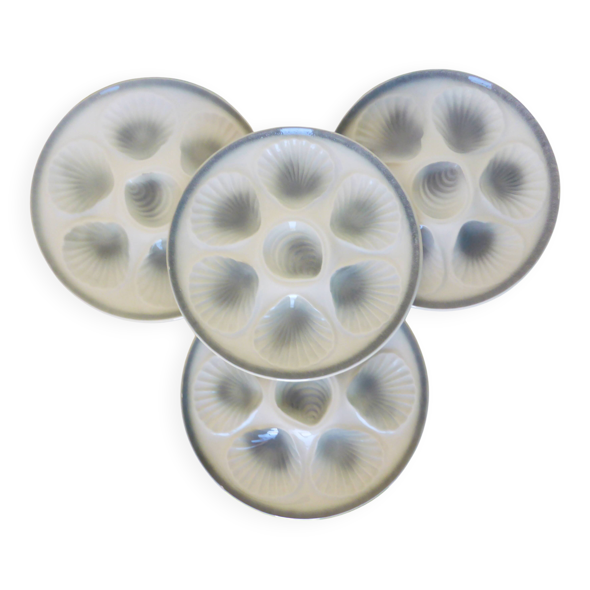 4 oyster plates Moulin des Loups 2106174