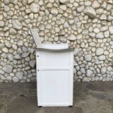 White leather armchair, Tito Agnoli for Matteo Grassi, Italy, 1970-80s