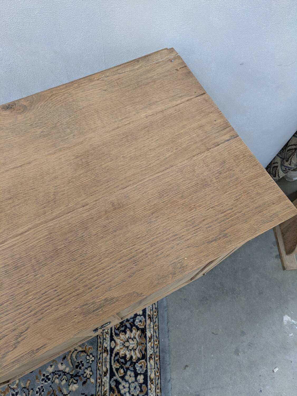 Small raw wood sideboard