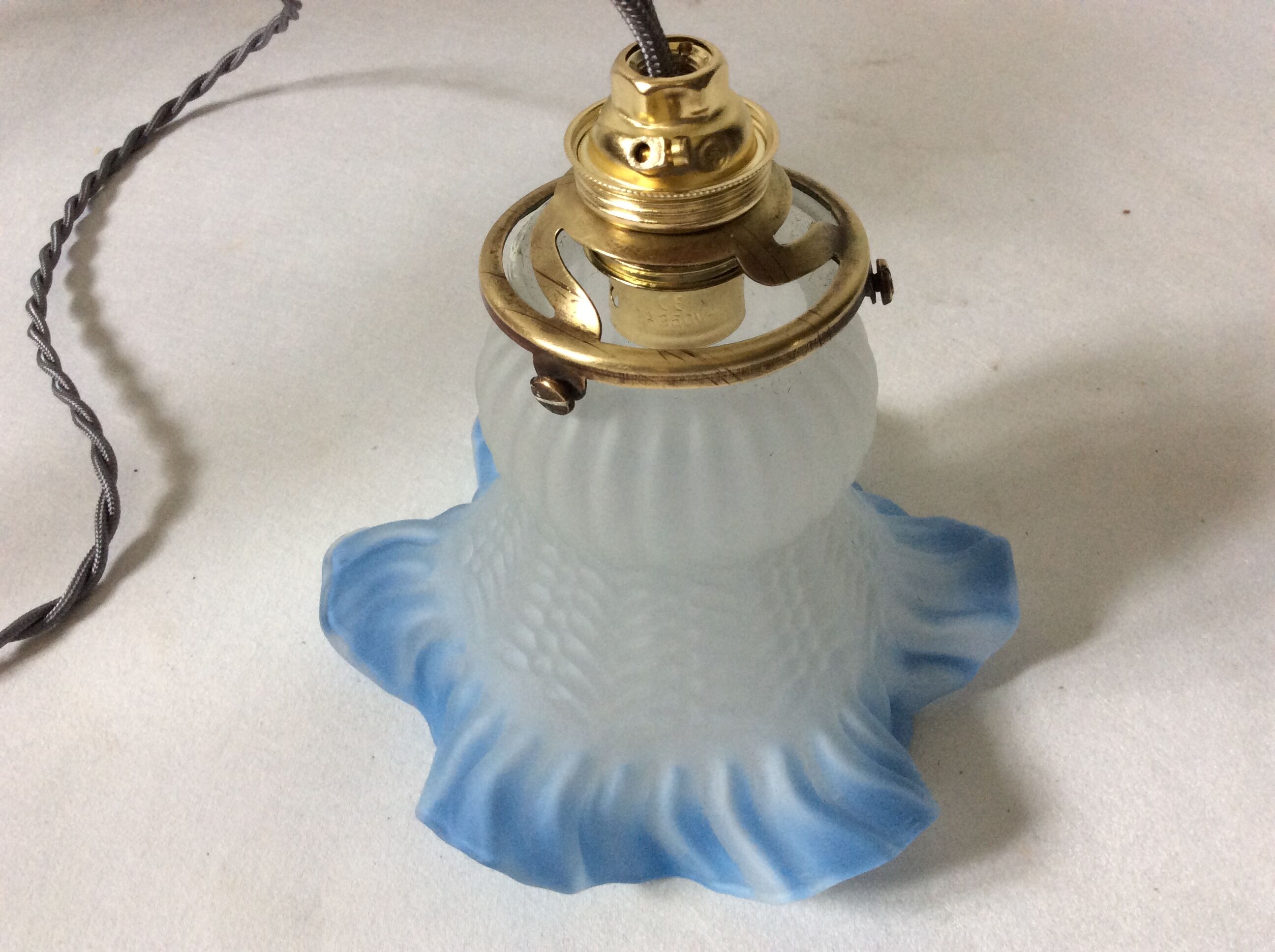 Vintage tulip opaline pendant light