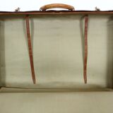 Set three vintage leather suitcases
