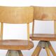 Pair of Vintage Casala Swivel Chairs, 1970s German Industrial Beechwood
