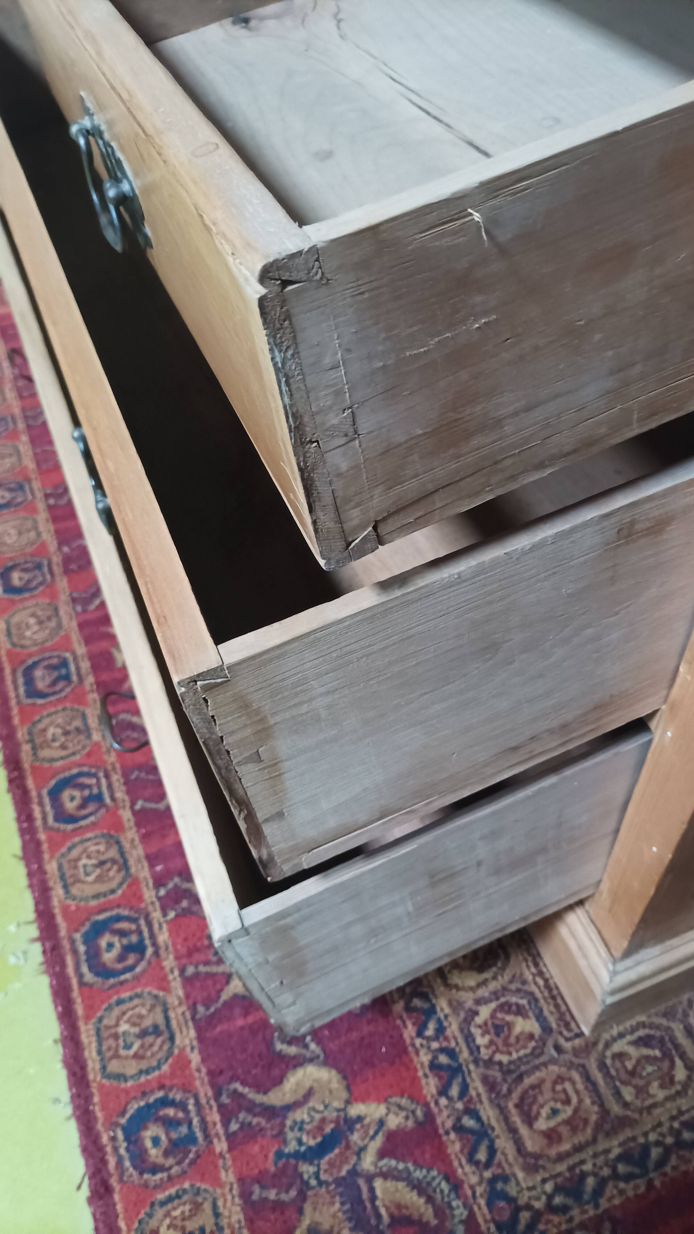 Slope desk, 19th century pine scriban