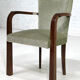 Pair of armchairs art deco 30/40 in wood and velvet