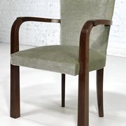 Pair of armchairs art deco 30/40 in wood and velvet