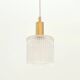Scandinavian Glass & Brass Pendant Light by Fagerlund for Orrefors, 1960s