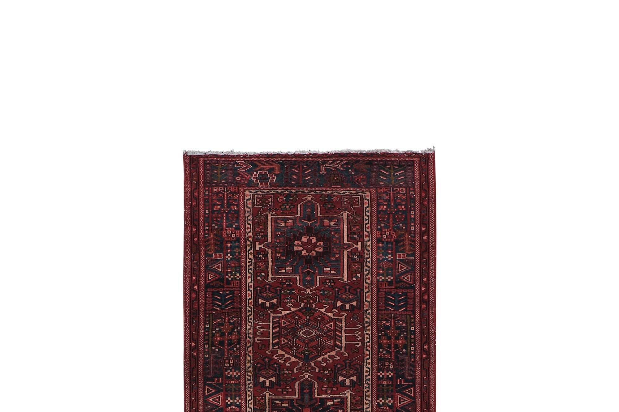 Vintage Turkish hallway rug 112x330 cm
