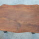 Free-form brutalist massive walnut side table