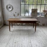 Farmhouse table in oak and walnut 2m