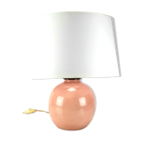Limoges porcelain by the Ulysse workshops Vintage pink porcelain table lamp circa 1960