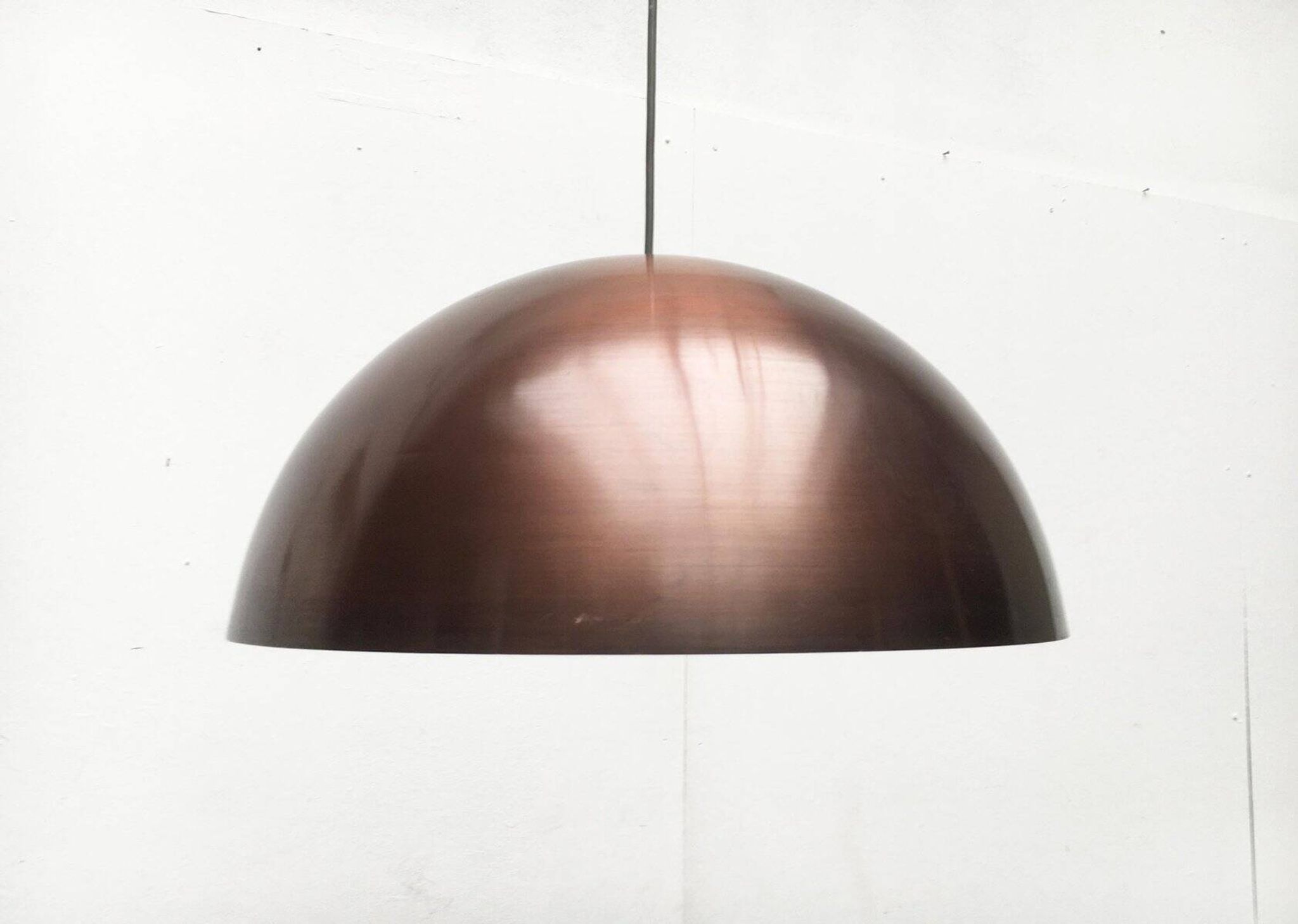 Mid-century copper dome pendant
