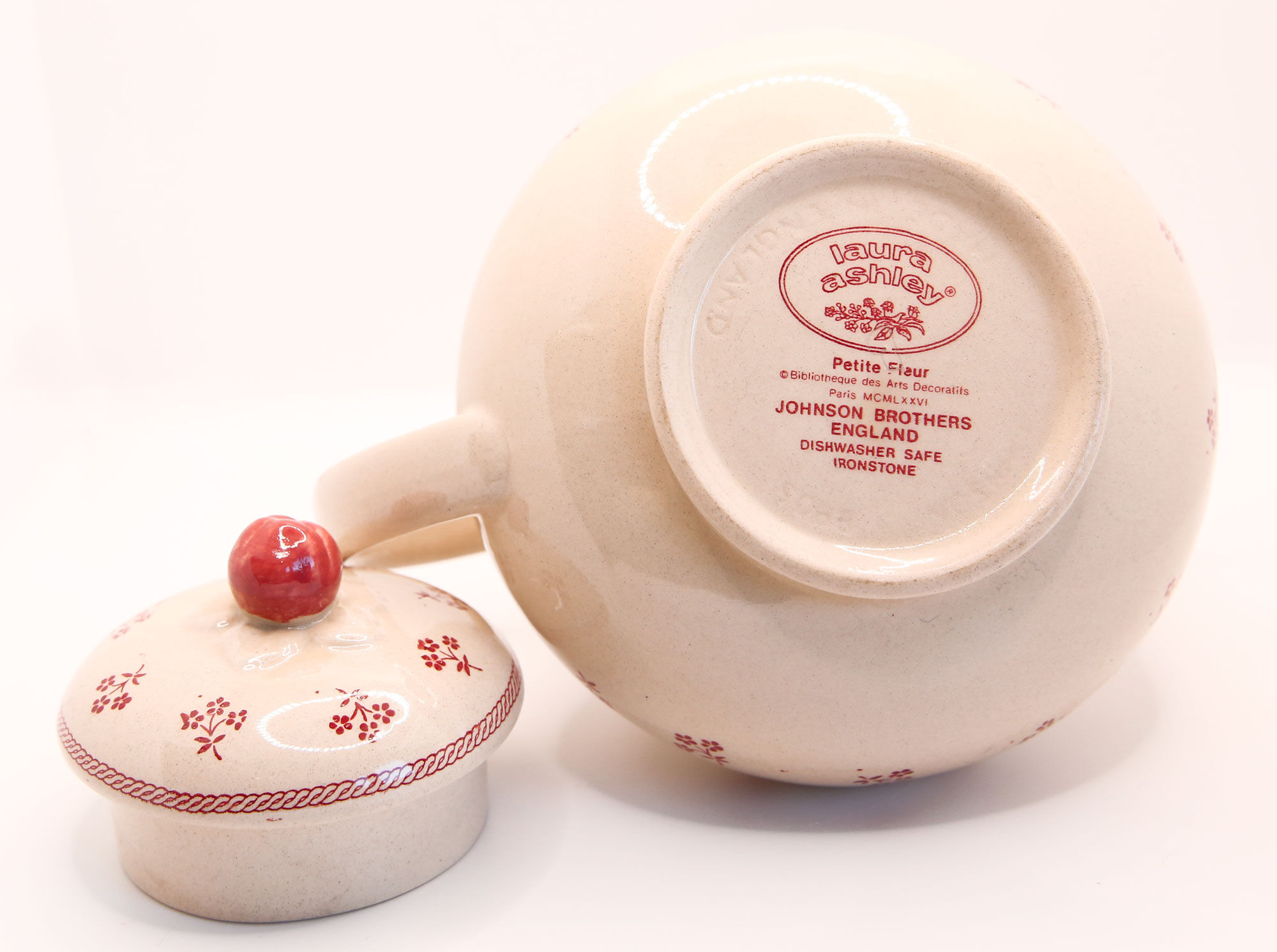 Laura Ashley powder pink teapot and its small flowers