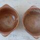 Duo of ear bowls in artisanal sandstone 70s