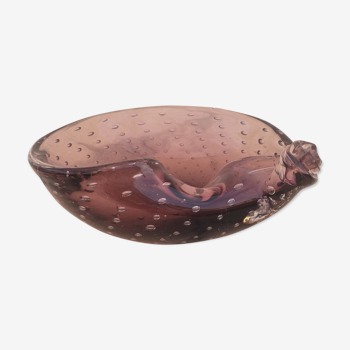 Vacuum amethyst glass pocket by Murano