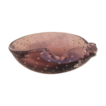 Vacuum amethyst glass pocket by Murano