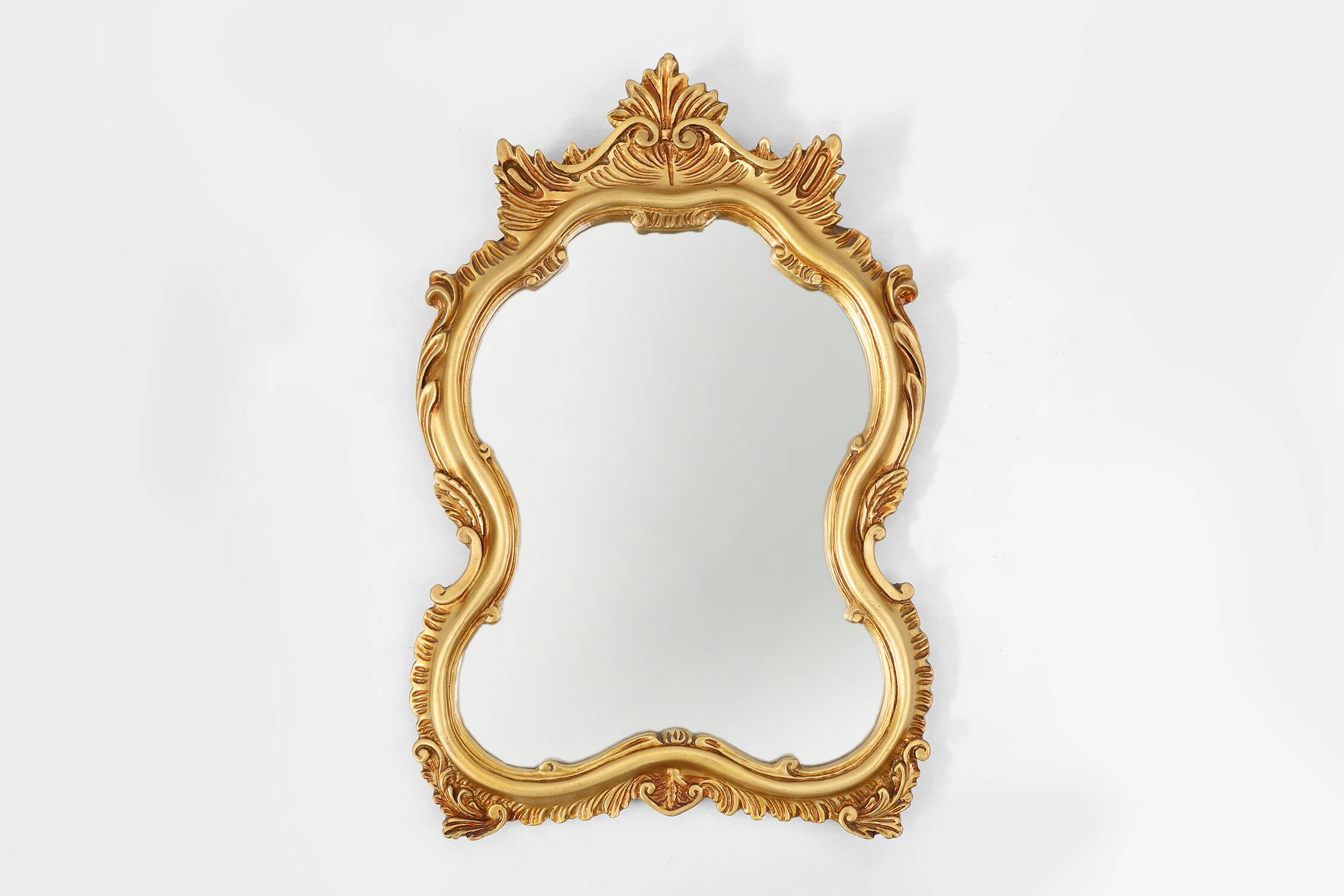 Mid-Century Baroque Style Gilded Mirror, France, 1950s