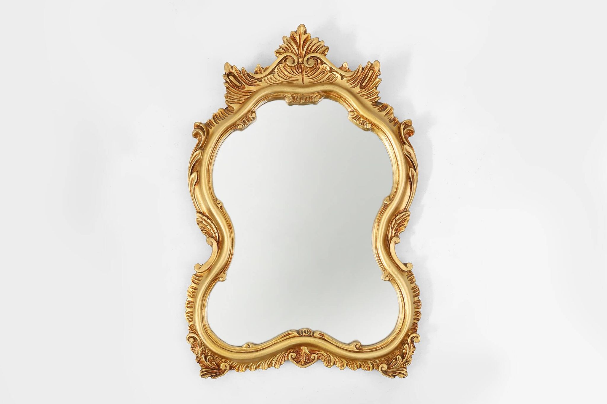 Mid-Century Baroque Style Gilded Mirror, France, 1950s