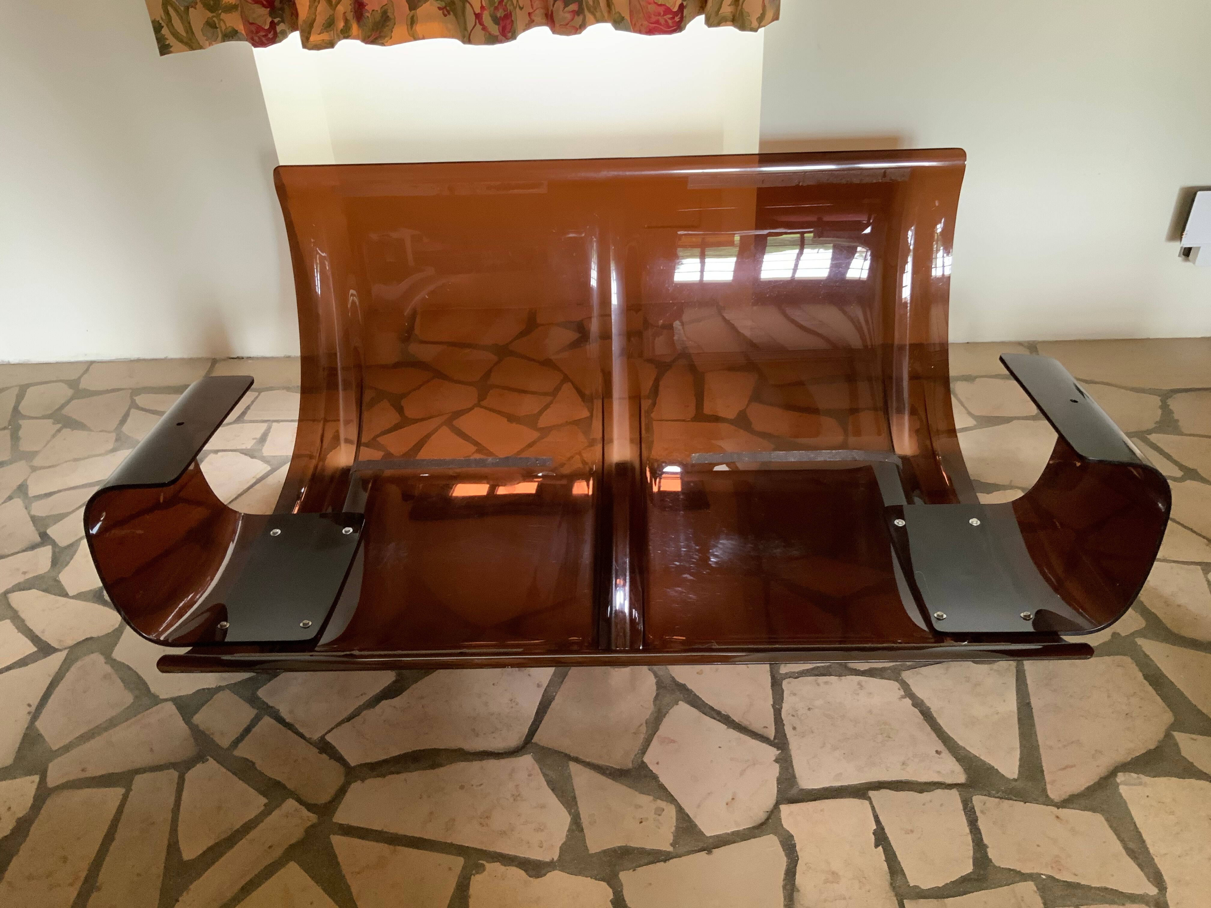 Pair of Marsala sofas, Michel Ducaroy for Ligne Roset 1970s