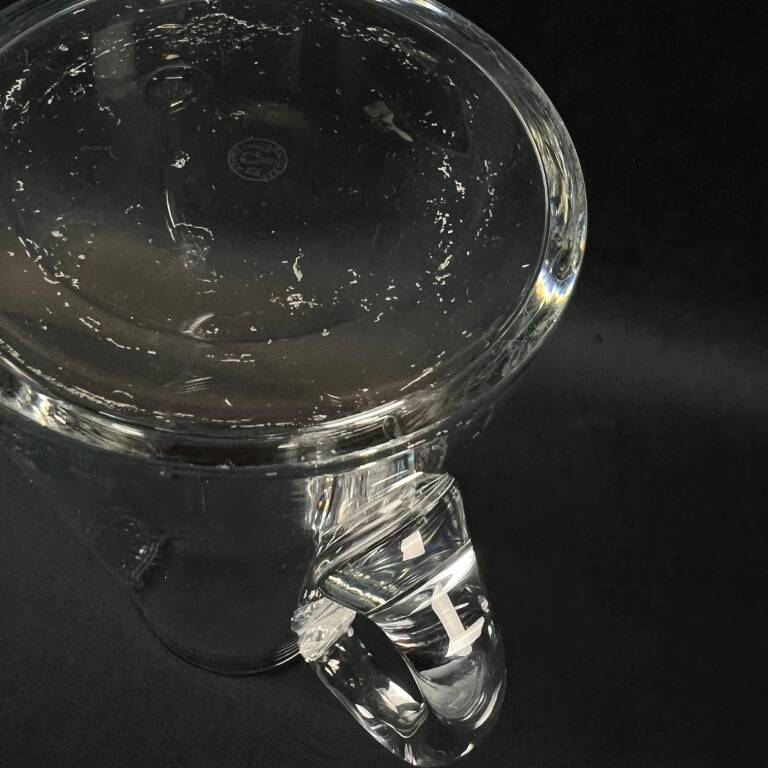 Rare Ancien Grand Broc à orangeade, pichet, pot à eau Baccarat estampillé C