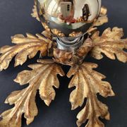 Gilded hand-forged Florentine wall lamp Hans Kögl style, Italy