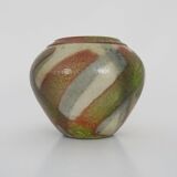 Round vase, ball signed Olivier Roy Vallauris. 80 years