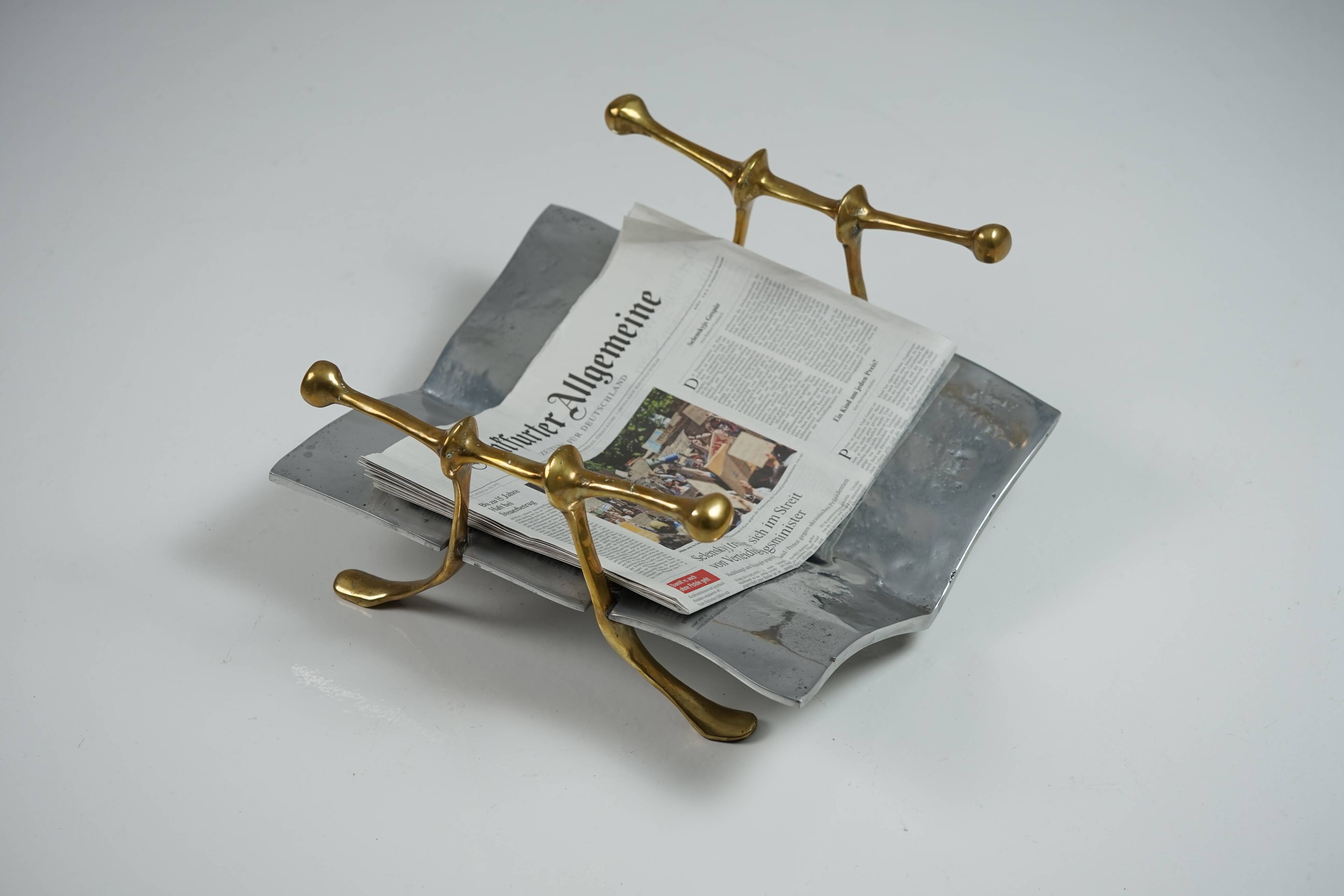 Sculptural Magazine Rack / Firewood Holder by David Marshall
