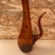 Ancien service gat carafe + 5 verres verre moulé orange 1970 vintage