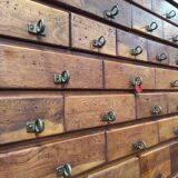Large Wooden Apothecary Cabinet | Industrial Workshop Drawer Unit (1924)