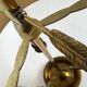 Bronze bouillotte lamp, Empire style, with dimmer switch.
