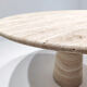 Contemporary Italian Travertine Dining Table in Beige