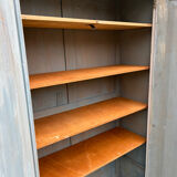 Antique Parisian wardrobe with white patina