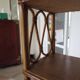 Wooden and rattan bookcase, 1970s-1980s